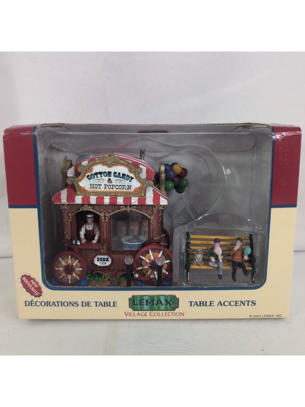 Lemax 2004 Cotton Candy Stand set of 2 # 43439 Retired Table Accent